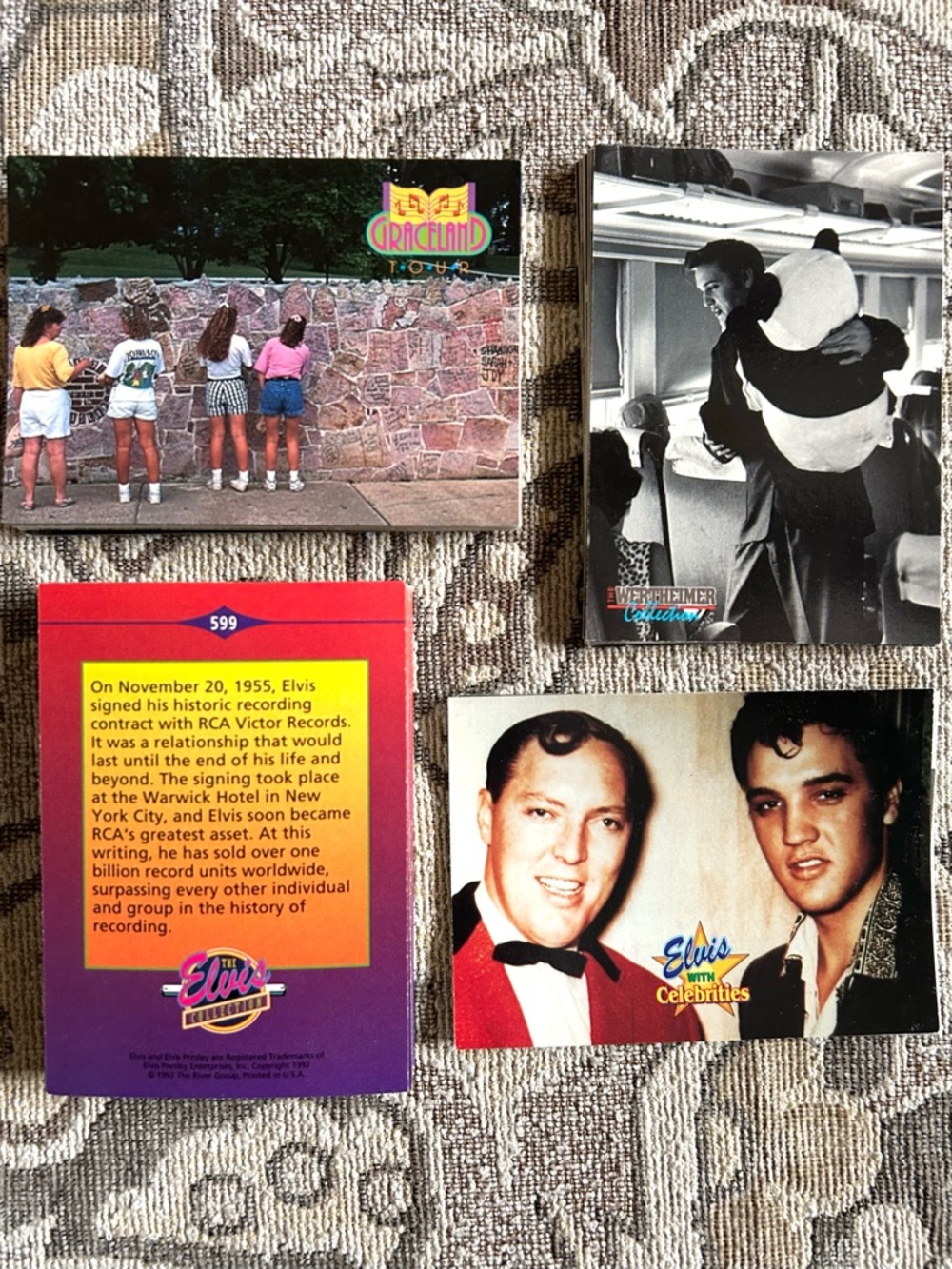 68 Vintage Elvis Collection Trading Cards - 1992 The Cards Of His Life Presley